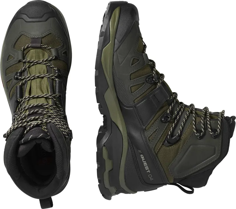 Salomon Mens Quest 4 GTX Boots - Olive Night-Peat-Safari-5